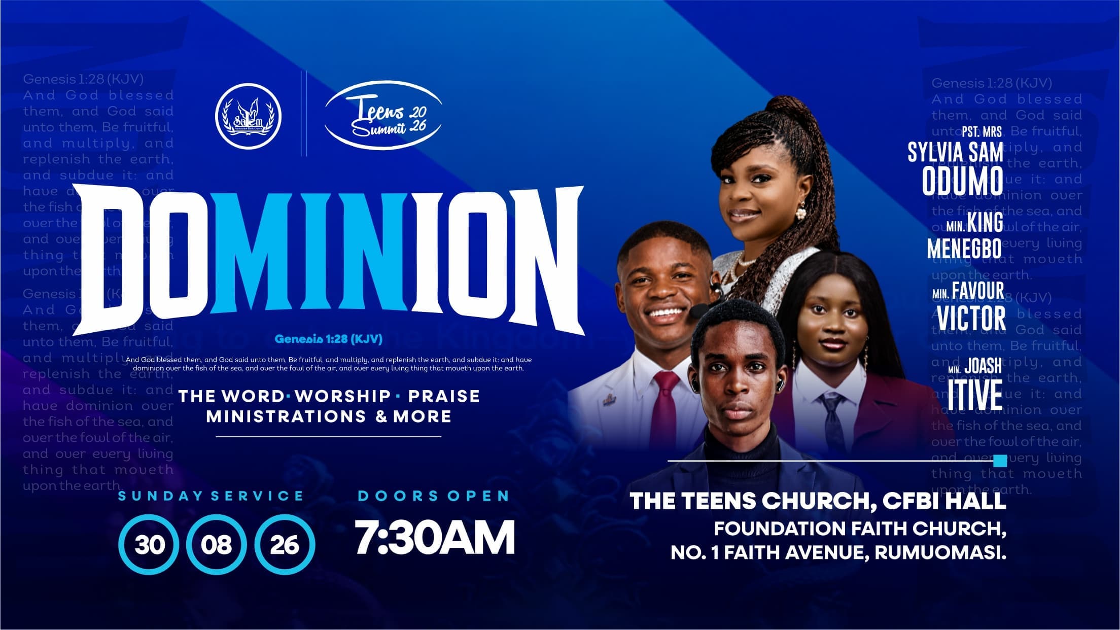 Teens Summit 2026: Dominion, 30 August 2026
