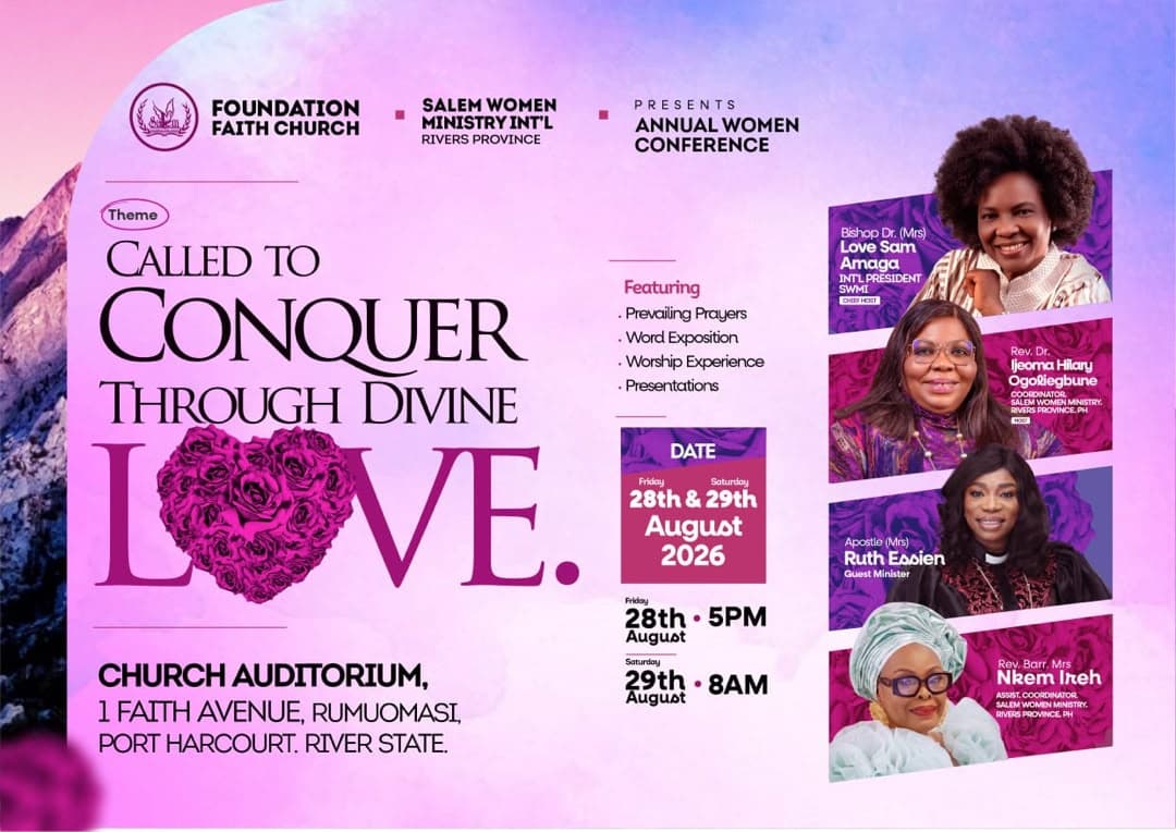 Annual Women Conference: Called to Conquer Through Divine Love, 28 and 29 August 2026